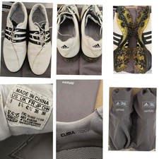 Adidas Golf Shoes AdiPure with soft spikes Wht/Blk UK 8.5