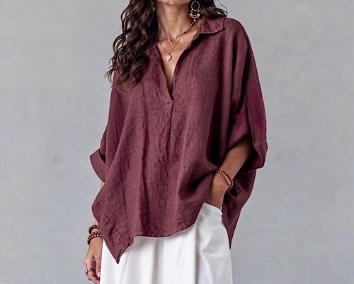 Tunika bluse bordeaux - bluse,