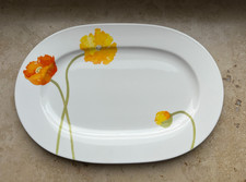 Villeroy & Boch Iceland Poppies Servierplatte Fleischplatte oval 34 x 22,5cm NEU