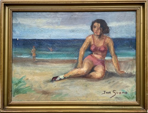 Jan svane badende frau - jan, strand
