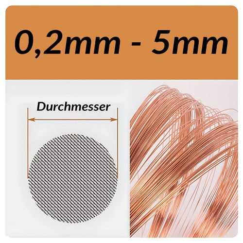 Kupferdraht blank rund - kupferdraht, rund,massiv