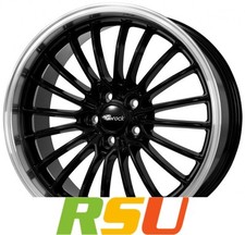 Brock B24 GP schwarz horn-poliert 9x20" ET35 LK5 114.3 ML 72.6 Alufelgen 20 Zoll