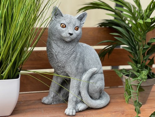 Frostfeste steinfigur katze - steinfigur,
