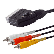Scart Cinch Adapterkabel, 3 x