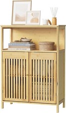 Waschbeckenunterschrank Unterschrank Badezimmerschrank Bambus 60x60x30 cm 0235yw