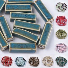 Porzellanperlen Porzellan Perlen Keramik Schmuckperlen Quader 27x10x10mm 5 Stück