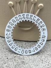 #622 ORIGINAL ROLEX 3035 DATUMSSCHEIBE DATE DISC WEIß WHITE OPEN 6 & 9 VINTAGE