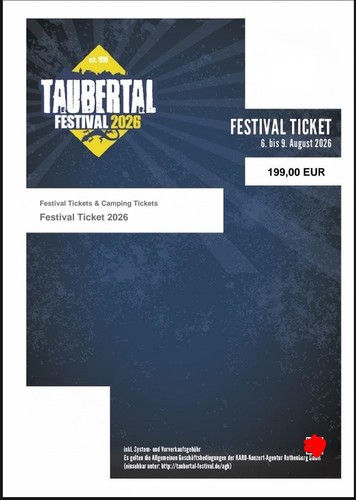 Taubertal festival 2026 ticket - taubertal,