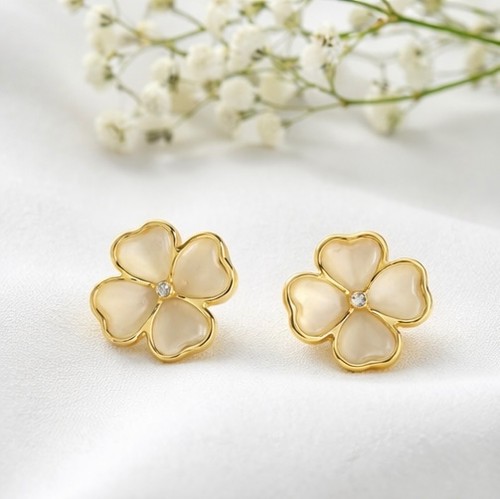 Damen ohrringe blume gold - damen,