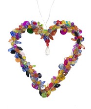 Drahtherz / Perlenherz, bunt