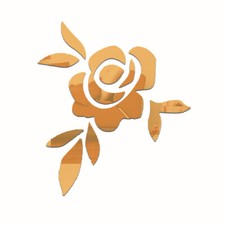 Rosen Spiegel Set Blumen Deko