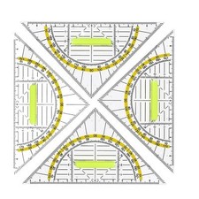 Geometriedreieck4 Stück Geodreieck Groß Transparenter Kunststoff Dreieckiger ...