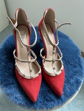 Sling-Pumps Gr. 41 verziert Rot Highheels Luxus