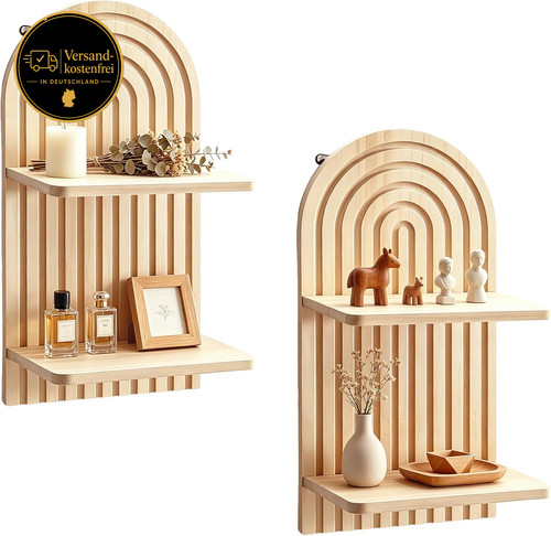 Wandregal holz boho stöckig - wandregal,