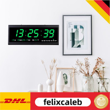 Modische Plastik Grün Energiesparend Hell Led Uhr Zeit Speicher Funktion DHL