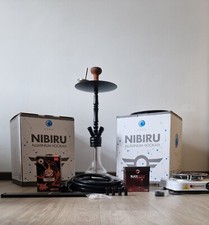 Aluminium Shisha CYGN Nibiru Black 4x Silikonschlauch mit Zubehör 