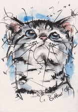 Qriginal Aquarell Zeichnung