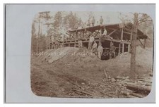 1. Weltkrieg Soldaten bauen Pferdeunterstand - Altes Foto 1910er