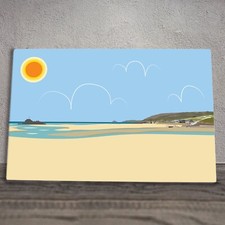 Keramik Bild Fliese Plakette ""Perranporth"" von Katie Pearson verpackt 30 cm x 20 cm