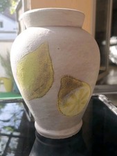 Vase aus Steingut  20 cm/ Zitronen 