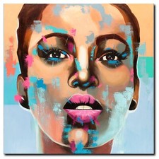 ORIGINAL Acryl Bild Gemälde Frau Abstrakt Malerei Kunst Modern Erotik HANDGEMALT