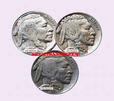 BUFFALO NICKEL  3 x 5 Cents