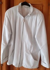 weiße Lederjacke  mit Kapuze