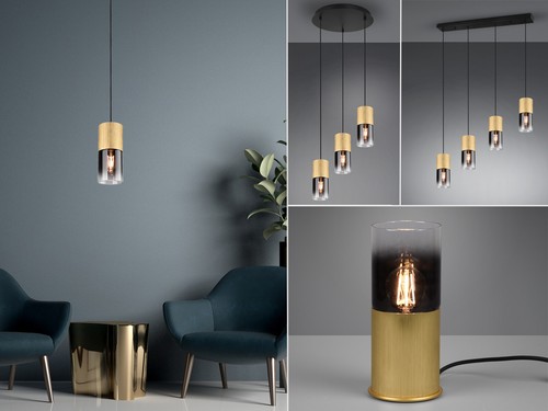 Hängelampen mit rauchglas - mit,