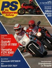 Zeitschrift PS Motorrad #4 von 1989 Yamaha FZR 1000 GSX GPZ Saturno
