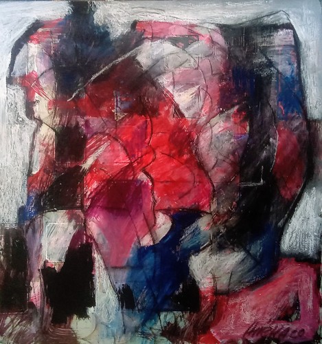 Bild menschen papier 42x41cm - "menschen"papier,