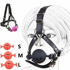 New-Harness-Silicon-Mouth-Ball-Gag-With-Nose-Hood-Bondage-Fetish-Restraint-Toys