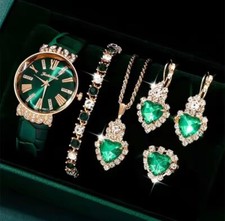 Damenuhr Armbanduhr Uhr Quarzuhr Schmuck Modisch Neu Elegant Uhr SET LuxUs