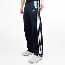 Adidas lockere Jogginghose Vintage Trackpants Marine Weiß Gestreift Jogger Sweat