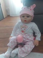 Reborn Puppe 50cm Mädchen, Silikon, Lebensecht