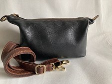 RESTPOSTEN Damen Kulturbeutel Nappaleder Kosmetiktasche m.Leder Schulterriemen