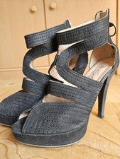 Damen Sandalen High Heels Peep Toe Schwarz Gr. 37, Miss SIXTY