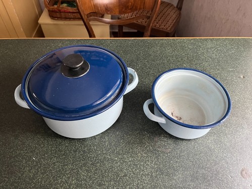 Vintage ddr emaille - emaille, töpfe