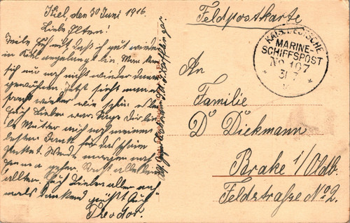 Stempel marine schiffspost - ak,