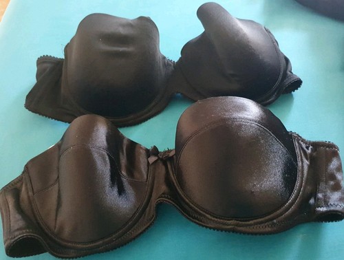 Satin schwarz trägerlos - 2,