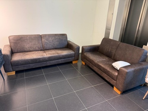 Echtes ledersofa set beide - ledersofa-set,,