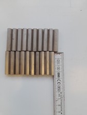 20x35 mm M4 sw7 Verbindungsmuffe Distanzmutter Gewindehülse Gewindemuffe Stahl