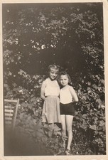 Vintage Foto Hübsche Mädchen Mode Momentaufnahme 40er Jahre