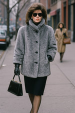 Vintage Kunstpelzjacke