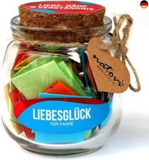 NATOVI® Liebesglück Losbox für Paare - 52 Lose für Liebe, Wertschätzung & Zä