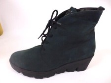 WALDLÄUFER Gr. 7 / 40,5 WH STIEFELETTEN STIEFEL SCHUHE LEDER petrol 