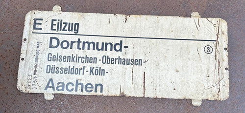 Zuglaufschild e eilzug - zuglaufschild,