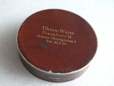 Vintage Uhr Dose-Uhren Papp Box - Uhren Weiss - Frankfurt /M - Ø 80mm - MG 39