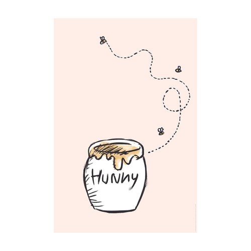 Wandbild winnie pooh hunny pot - hunny,