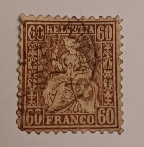 Schweiz briefmarke sitzende - briefmarke,