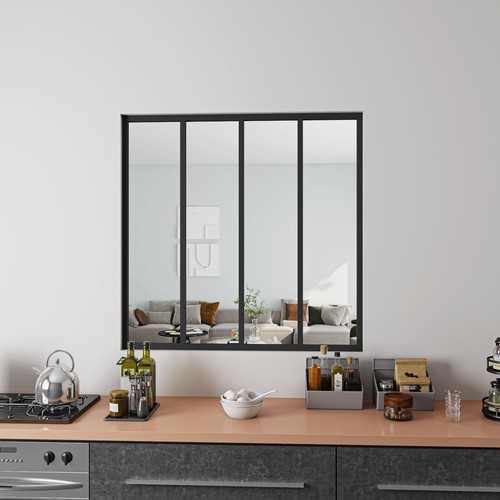 Schwarz aluminium 123x108cm - aluminium,